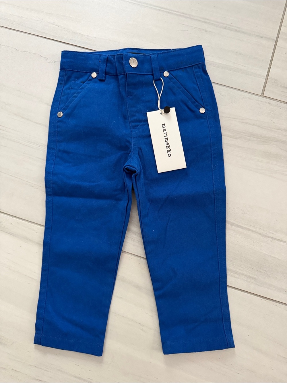Marimekko Kids Cobalt Blue Trousers Size 18M/86cm NWT